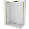 Mexen Omega kabina prysznicowa rozsuwana 140 x 70 cm, transparent, złota - 825-140-070-50-00