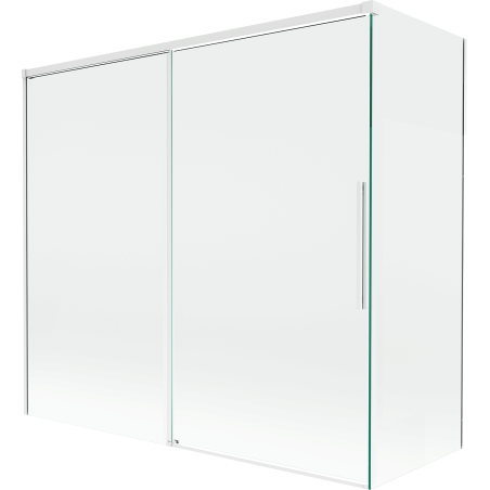 Mexen Rox parawan nawannowy 2-skrzydłowy rozsuwany 170 + 75 x 150 cm, transparent, biały - 8C9-170-075-20-00