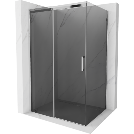 Mexen Omega kabina prysznicowa rozsuwana 100 x 80 cm, grafit, chrom - 825-100-080-01-40