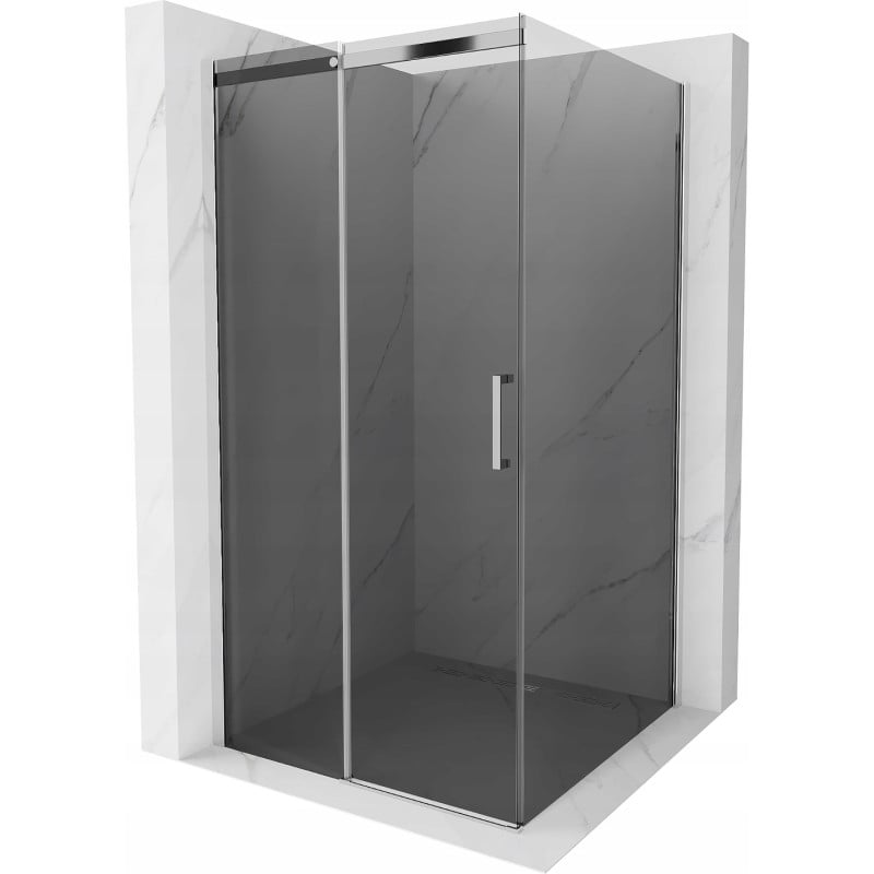 Mexen Omega kabina prysznicowa rozsuwana 100 x 100 cm, grafit, chrom - 825-100-100-01-40
