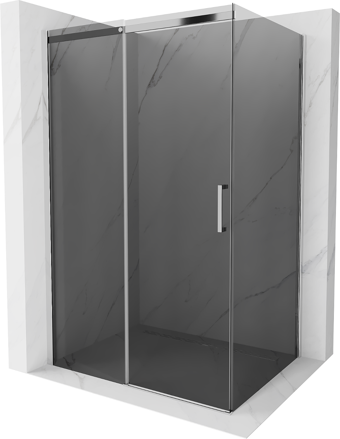 Mexen Omega kabina prysznicowa rozsuwana 110 x 70 cm, grafit, chrom - 825-110-070-01-40