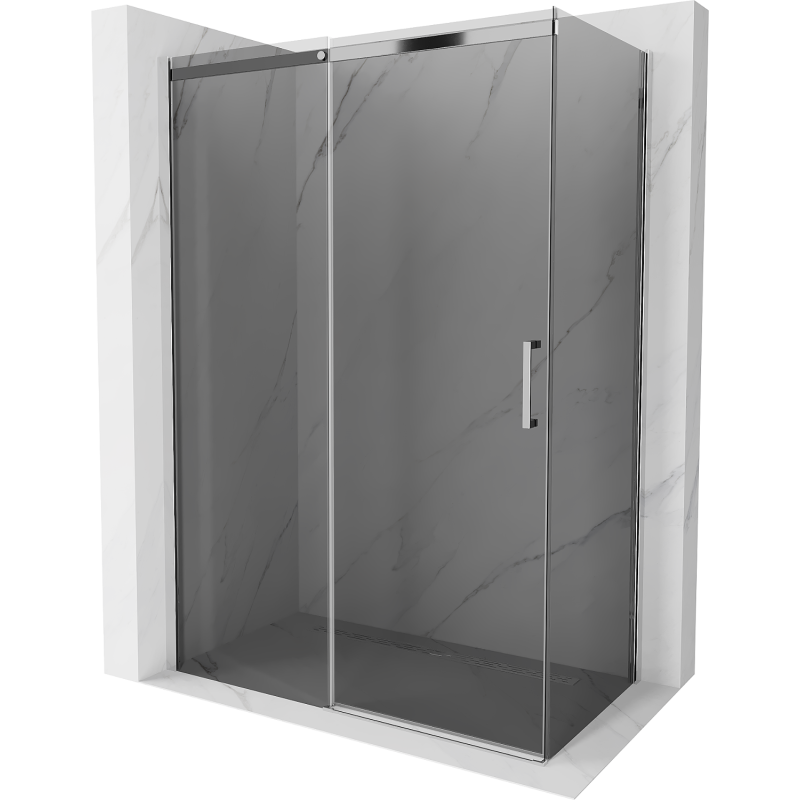 Mexen Omega kabina prysznicowa rozsuwana 140 x 80 cm, grafit, chrom - 825-140-080-01-40