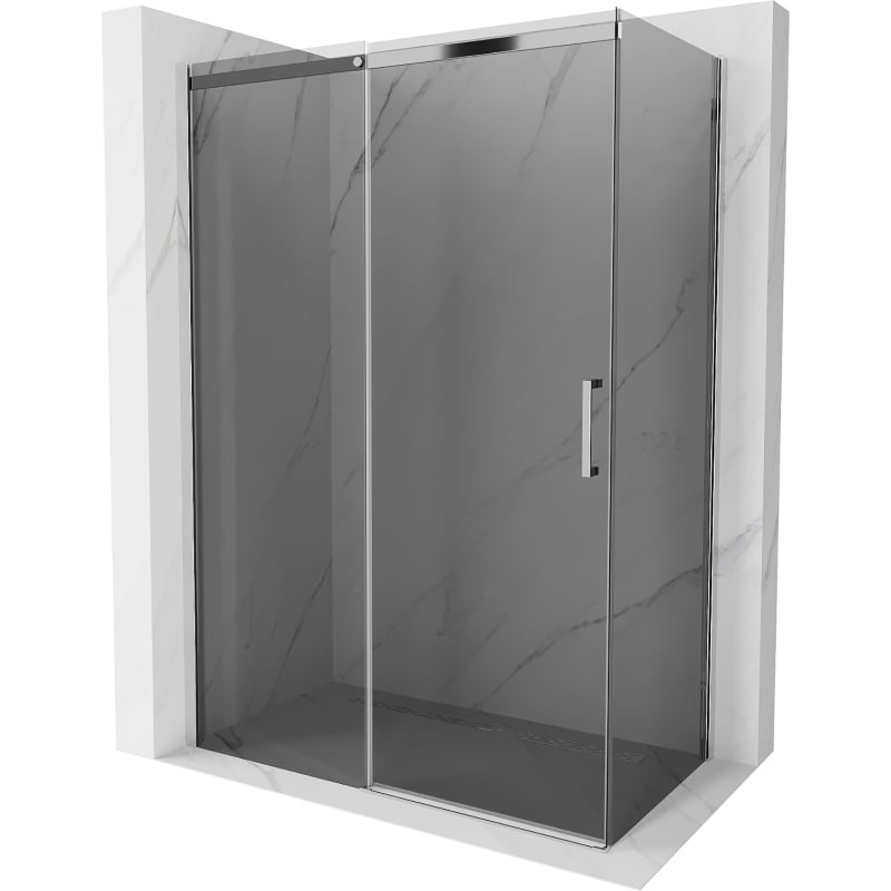 Mexen Omega kabina prysznicowa rozsuwana 150 x 80 cm, grafit, chrom - 825-150-080-01-40