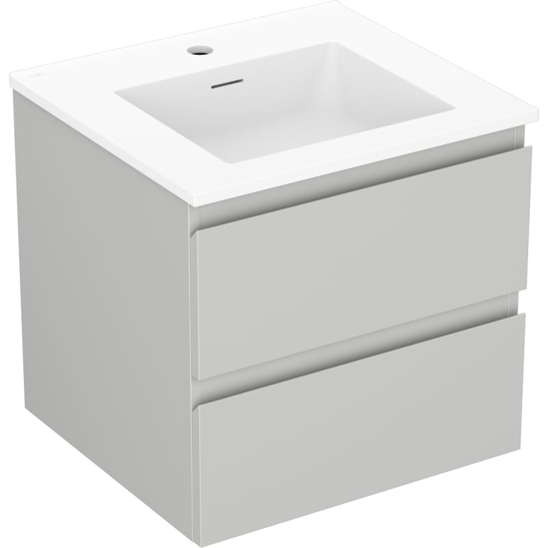 Mexen Orio szafka łazienkowa 50 cm z umywalką Otis, 2 szuflady, szara mat/biała mat - 91A10-05047-2-BFF62-W18M01