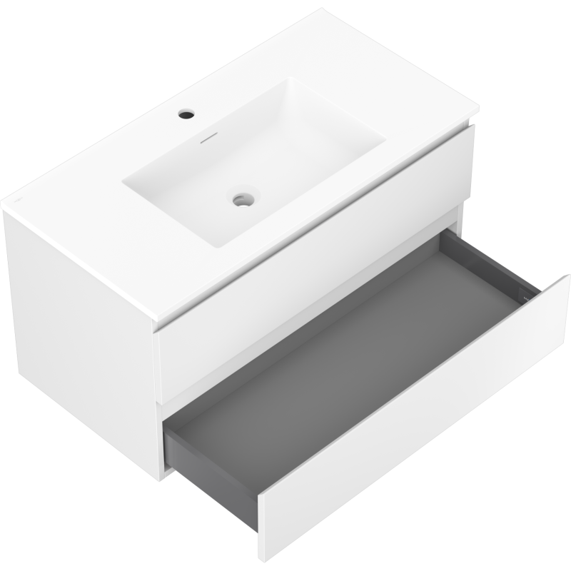 Mexen Orio szafka łazienkowa 90 cm z umywalką Otis, 2 szuflady, biała mat - 91A10-09047-2-BFF01-W18M01