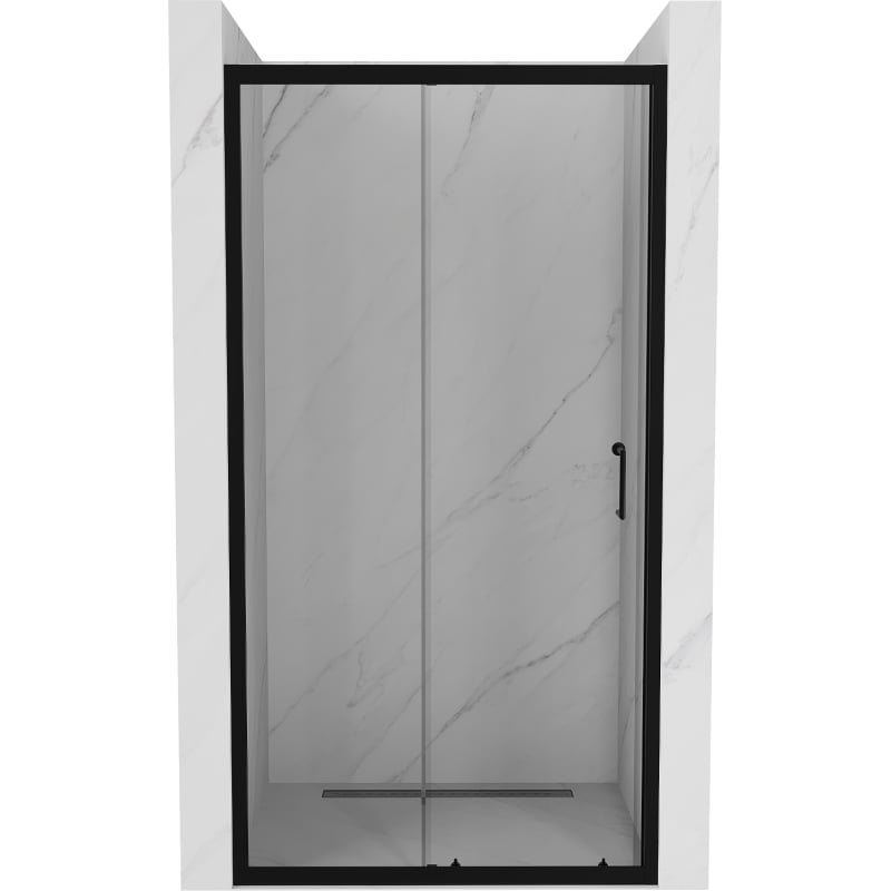 Mexen Apia drzwi prysznicowe rozsuwane 100 cm, transparent, czarne - 845-100-000-70-00