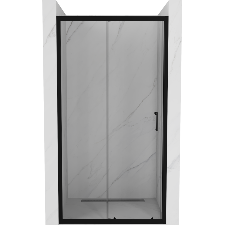 Mexen Apia drzwi prysznicowe rozsuwane 110 cm, transparent, czarne - 845-110-000-70-00
