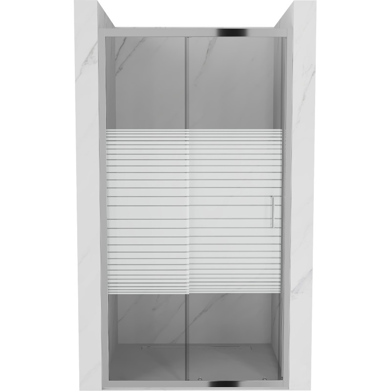 Mexen Apia drzwi prysznicowe rozsuwane 105 cm, pasy, chrom - 845-105-000-01-20