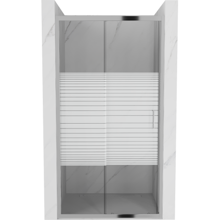 Mexen Apia drzwi prysznicowe rozsuwane 105 cm, pasy, chrom - 845-105-000-01-20