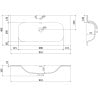 Mexen Orio szafka łazienkowa 90 cm z umywalką Vela, 2 szuflady, biała mat - 91A10-09047-2-BFF01-W23M01