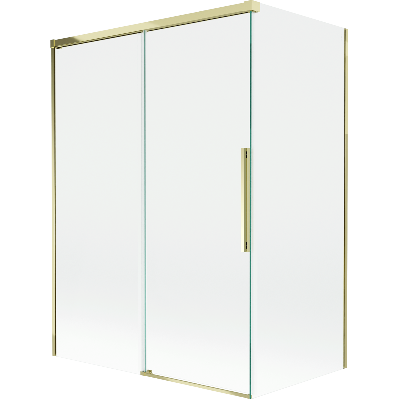 Mexen Rox parawan nawannowy 2-skrzydłowy rozsuwany 120 + 70 x 150 cm, transparent, złoty - 8C9-120-070-50-00