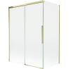 Mexen Rox parawan nawannowy 2-skrzydłowy rozsuwany 120 + 70 x 150 cm, transparent, złoty - 8C9-120-070-50-00