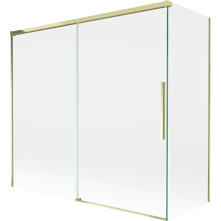 Mexen Rox parawan nawannowy 2-skrzydłowy rozsuwany 170 + 70 x 150 cm, transparent, złoty - 8C9-170-070-50-00