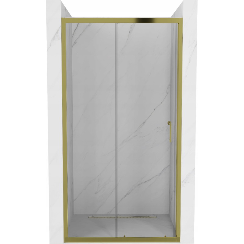 Mexen Apia drzwi prysznicowe rozsuwane 120 cm, transparent, złote - 845-120-000-50-00
