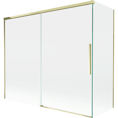 Mexen Rox parawan nawannowy 2-skrzydłowy rozsuwany 180 + 90 x 150 cm, transparent, złoty - 8C9-180-090-50-00