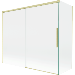 Mexen Rox parawan nawannowy 2-skrzydłowy rozsuwany 180 + 90 x 150 cm, transparent, złoty szczotkowany - 8C9-180-090-55-00