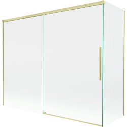 Mexen Rox parawan nawannowy 2-skrzydłowy rozsuwany 190 + 90 x 150 cm, transparent, złoty szczotkowany - 8C9-190-090-55-00