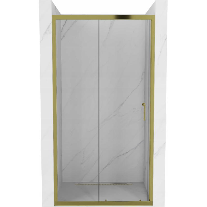 Mexen Apia drzwi prysznicowe rozsuwane 145 cm, transparent, złote - 845-145-000-50-00