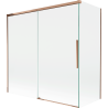 Mexen Rox parawan nawannowy 2-skrzydłowy rozsuwany 160 + 75 x 150 cm, transparent, różowe złoto - 8C9-160-075-60-00