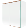 Mexen Rox parawan nawannowy 2-skrzydłowy rozsuwany 160 + 80 x 150 cm, transparent, różowe złoto - 8C9-160-080-60-00