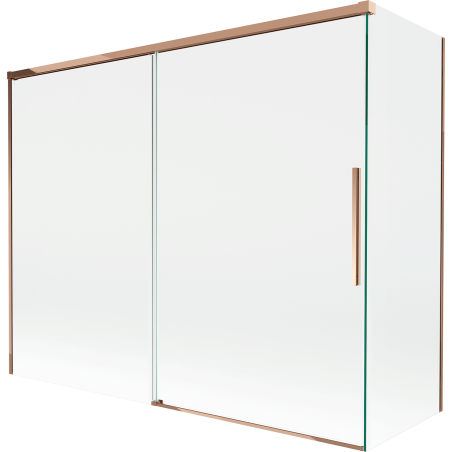 Mexen Rox parawan nawannowy 2-skrzydłowy rozsuwany 190 + 80 x 150 cm, transparent, różowe złoto - 8C9-190-080-60-00