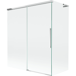 Mexen Rox L parawan nawannowy 2-skrzydłowy rozsuwany 140 + 70 x 150 cm, transparent, chrom - 8C9L-140-070-01-00