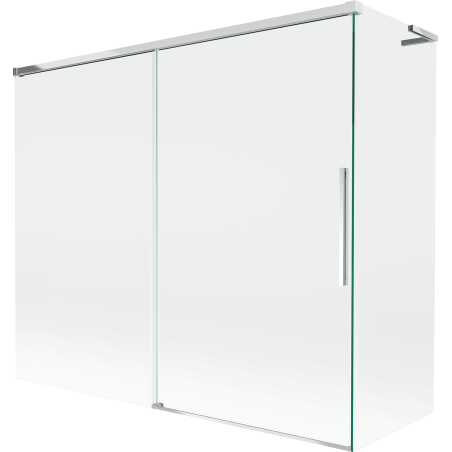 Mexen Rox L parawan nawannowy 2-skrzydłowy rozsuwany 180 + 90 x 150 cm, transparent, chrom - 8C9L-180-090-01-00