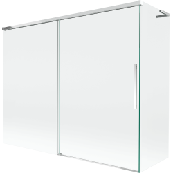 Mexen Rox L parawan nawannowy 2-skrzydłowy rozsuwany 190 + 90 x 150 cm, transparent, chrom - 8C9L-190-090-01-00