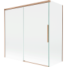 Mexen Rox parawan nawannowy 2-skrzydłowy rozsuwany 160 + 75 x 150 cm, transparent, miedż szczotkowana - 8C9-160-075-65-00