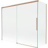 Mexen Rox parawan nawannowy 2-skrzydłowy rozsuwany 180 + 90 x 150 cm, transparent, miedż szczotkowana - 8C9-180-090-65-00