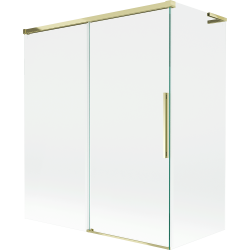 Mexen Rox L parawan nawannowy 2-skrzydłowy rozsuwany 140 + 70 x 150 cm, transparent, złoty - 8C9L-140-070-50-00