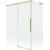 Mexen Rox L parawan nawannowy 2-skrzydłowy rozsuwany 120 + 70 x 150 cm, transparent, złoty szczotkowany - 8C9L-120-070-55-00