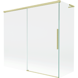 Mexen Rox L parawan nawannowy 2-skrzydłowy rozsuwany 170 + 75 x 150 cm, transparent, złoty szczotkowany - 8C9L-170-075-55-00