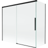 Mexen Rox parawan nawannowy 2-skrzydłowy rozsuwany 170 + 75 x 150 cm, transparent, czarny - 8C9-170-075-70-00