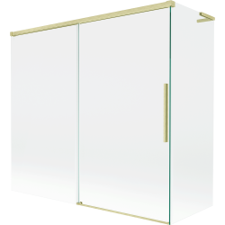 Mexen Rox L parawan nawannowy 2-skrzydłowy rozsuwany 170 + 80 x 150 cm, transparent, złoty szczotkowany - 8C9L-170-080-55-00