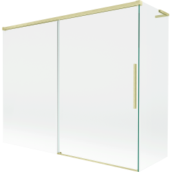 Mexen Rox L parawan nawannowy 2-skrzydłowy rozsuwany 190 + 90 x 150 cm, transparent, złoty szczotkowany - 8C9L-190-090-55-00