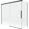 Mexen Rox parawan nawannowy 2-skrzydłowy rozsuwany 170 + 80 x 150 cm, transparent, czarny - 8C9-170-080-70-00