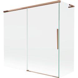 Mexen Rox L parawan nawannowy 2-skrzydłowy rozsuwany 170 + 70 x 150 cm, transparent, różowe złoto - 8C9L-170-070-60-00