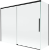 Mexen Rox parawan nawannowy 2-skrzydłowy rozsuwany 190 + 90 x 150 cm, transparent, czarny - 8C9-190-090-70-00
