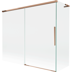Mexen Rox L parawan nawannowy 2-skrzydłowy rozsuwany 180 + 90 x 150 cm, transparent, różowe złoto - 8C9L-180-090-60-00
