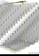 Mexen Apia kabina prysznicowa rozsuwana 100 x 100 cm, transparent, złota - 840-100-100-50-00