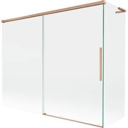 Mexen Rox L parawan nawannowy 2-skrzydłowy rozsuwany 190 + 80 x 150 cm, transparent, miedź szczotkowana - 8C9L-190-080-65-00