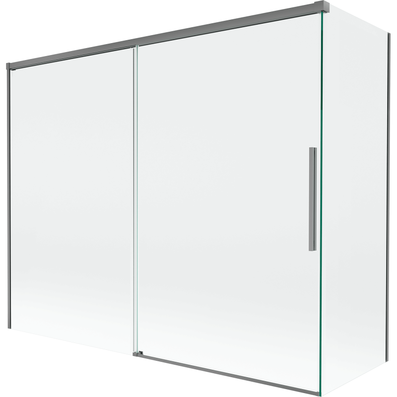 Mexen Rox parawan nawannowy 2-skrzydłowy rozsuwany 190 + 90 x 150 cm, transparent, gun metal - 8C9-190-090-95-00