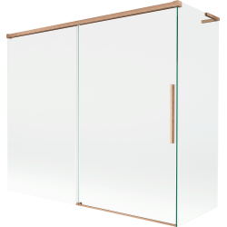 Mexen Rox L parawan nawannowy 2-skrzydłowy rozsuwany 180 + 90 x 150 cm, transparent, miedź szczotkowana - 8C9L-180-090-65-00