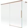 Mexen Rox L parawan nawannowy 2-skrzydłowy rozsuwany 180 + 90 x 150 cm, transparent, miedź szczotkowana - 8C9L-180-090-65-00