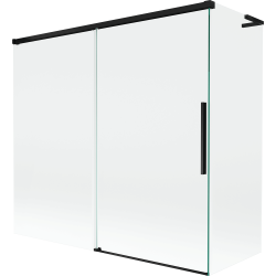 Mexen Rox L parawan nawannowy 2-skrzydłowy rozsuwany 170 + 75 x 150 cm, transparent, czarny - 8C9L-170-075-70-00