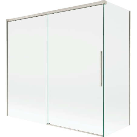 Mexen Rox parawan nawannowy 2-skrzydłowy rozsuwany 170 + 75 x 150 cm, transparent, nikiel szczotkowany - 8C9-170-075-97-00