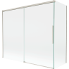Mexen Rox parawan nawannowy 2-skrzydłowy rozsuwany 180 + 80 x 150 cm, transparent, nikiel szczotkowany - 8C9-180-080-97-00