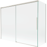 Mexen Rox parawan nawannowy 2-skrzydłowy rozsuwany 190 + 80 x 150 cm, transparent, nikiel szczotkowany - 8C9-190-080-97-00