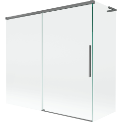 Mexen Rox L parawan nawannowy 2-skrzydłowy rozsuwany 170 + 70 x 150 cm, transparent, gun metal - 8C9L-170-070-95-00